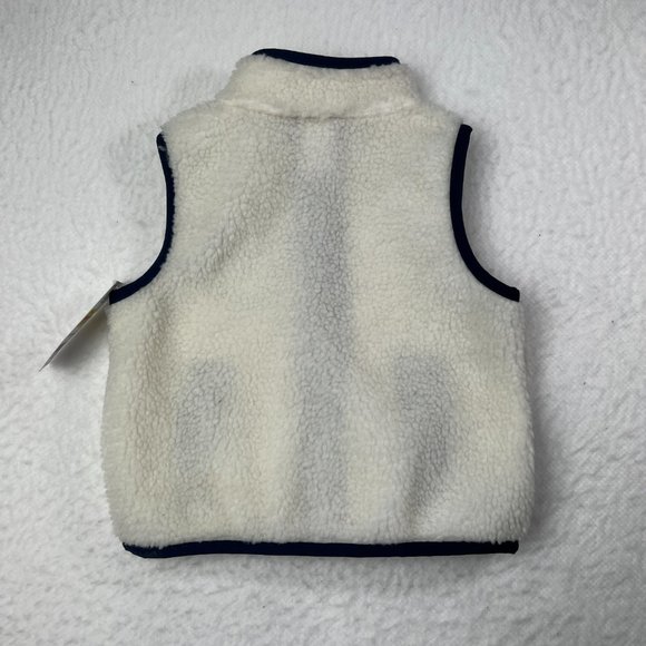 Carter's NWT Infant Sherpa Vest Sz 9M  Zip Front Front Pocket Sleeveless - Picture 2 of 4